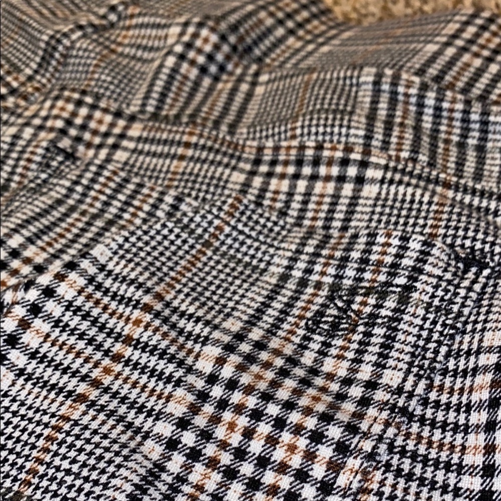 Seven7 Womens Black & White Plaid/Gingham Leggings - Picture 4 of 5
